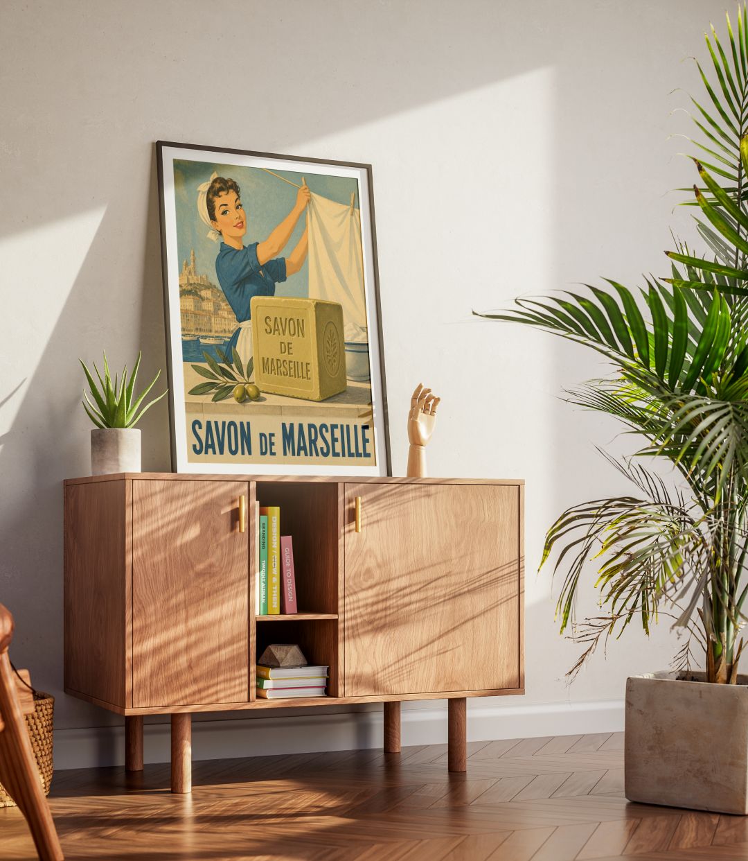 Vintage Savon de Marseille Wall Art – French Riviera Retro Laundry Poster