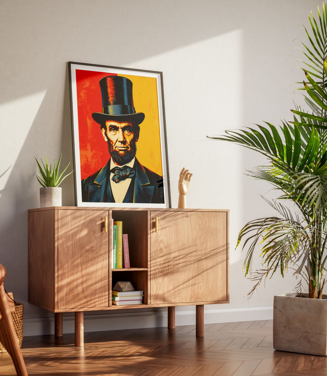 Abraham Lincoln Pop Art - Vintage Presidential Portrait - Bold Historical Wall Art