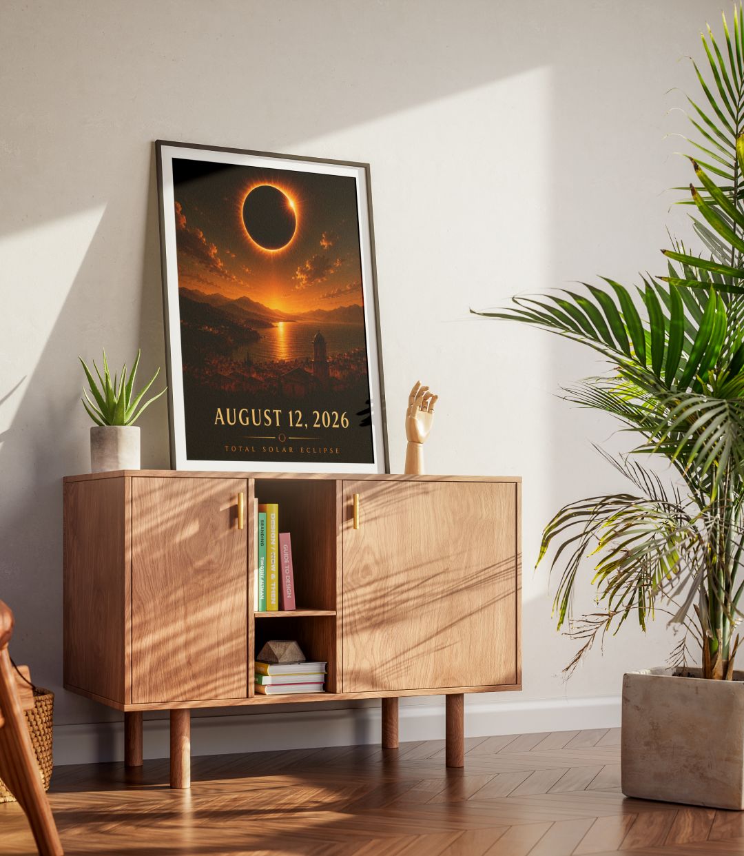 Total Solar Eclipse 2026 Wall Art - August 12 Eclipse Poster - Celestial Decor