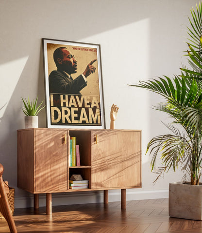 Martin Luther King Jr. Wall Art - I Have a Dream Vintage Historical Poster