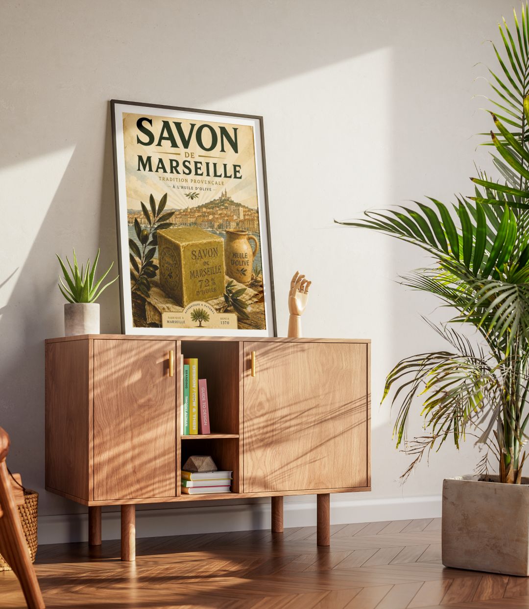 Vintage Savon de Marseille Poster – Provence Olive Oil French Wall Art
