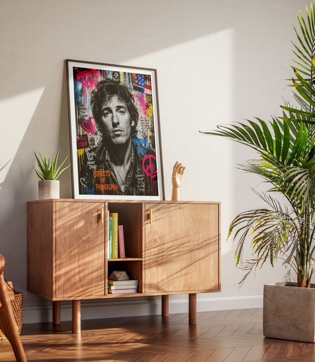 Bruce Springsteen Urban Wall Art - Colorful Graffiti Rock Music Portrait Poster