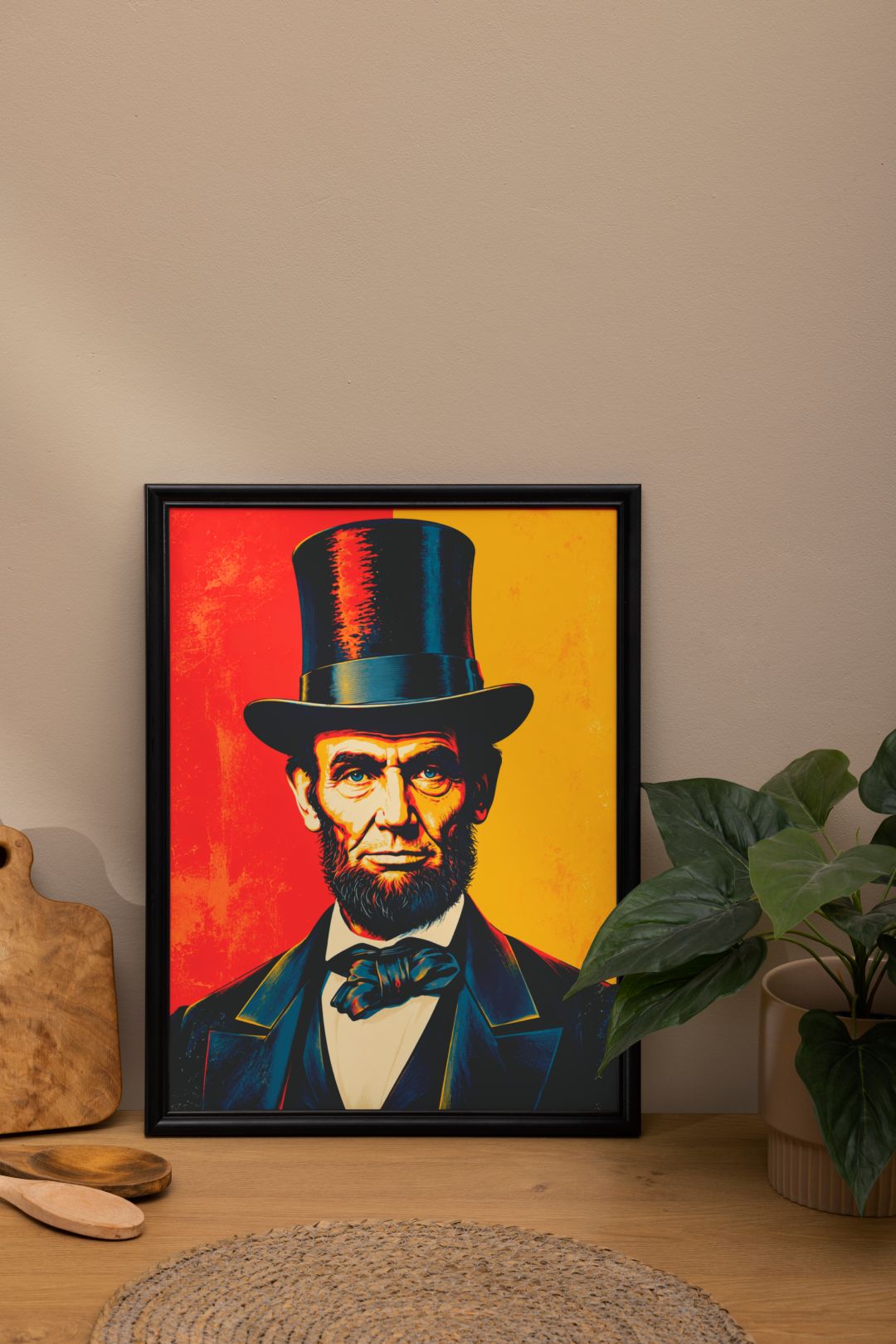Abraham Lincoln Pop Art - Vintage Presidential Portrait - Bold Historical Wall Art