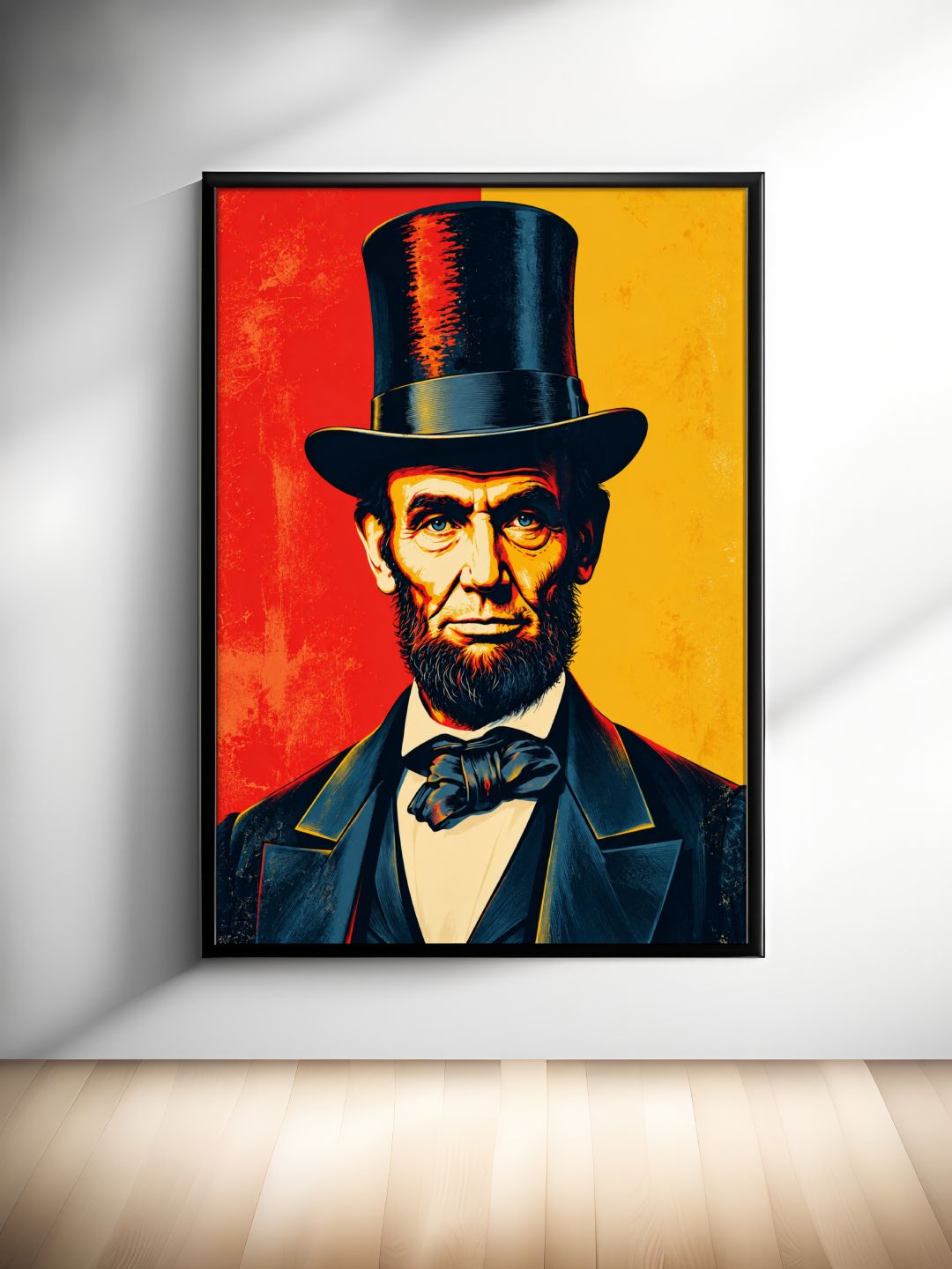 Abraham Lincoln Pop Art - Vintage Presidential Portrait - Bold Historical Wall Art