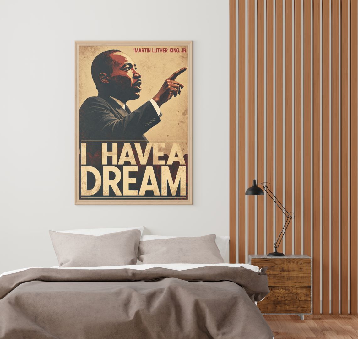 Martin Luther King Jr. Wall Art - I Have a Dream Vintage Historical Poster