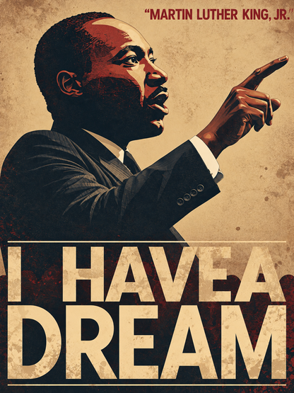 Martin Luther King Jr. Wall Art - I Have a Dream Vintage Historical Poster