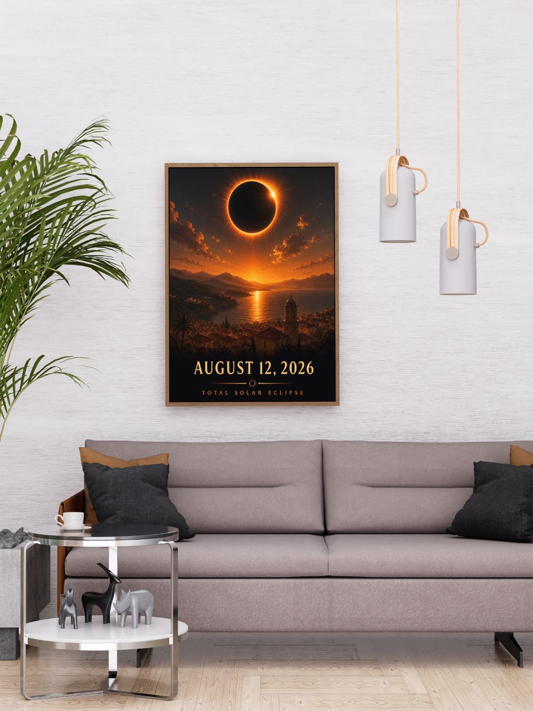 Total Solar Eclipse 2026 Wall Art - August 12 Eclipse Poster - Celestial Decor