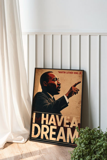 Martin Luther King Jr. Wall Art - I Have a Dream Vintage Historical Poster